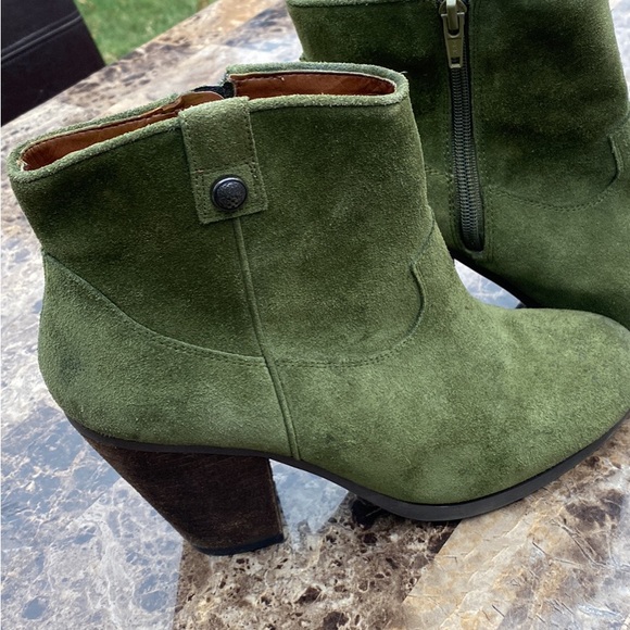 Vince Camuto Green Suede Booties — Worn Once! - Picture 1 of 2